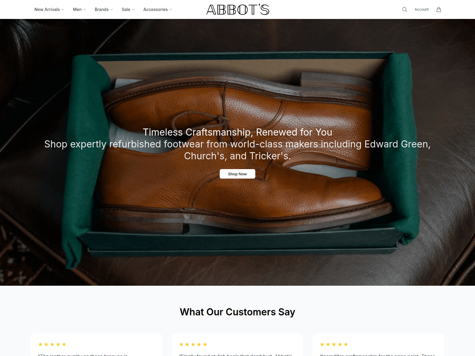 Screenshot of abbotsshoesofficial.shop
