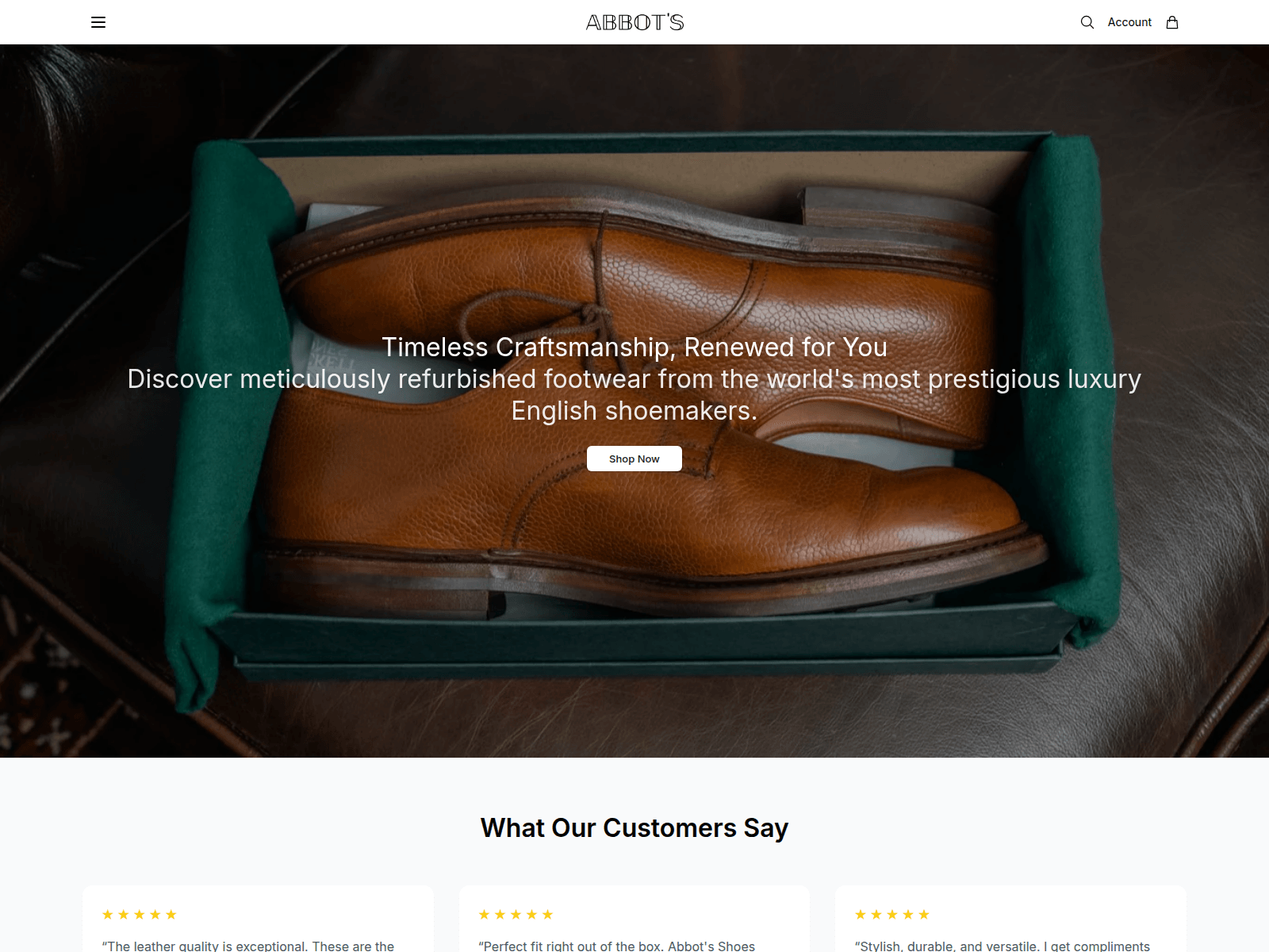 Screenshot of abbotsshoesonline.shop