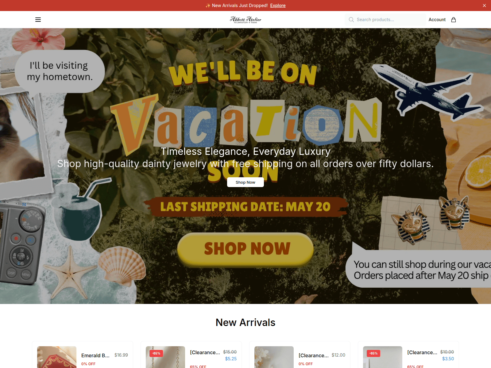 Screenshot of abbottatelier.shop
