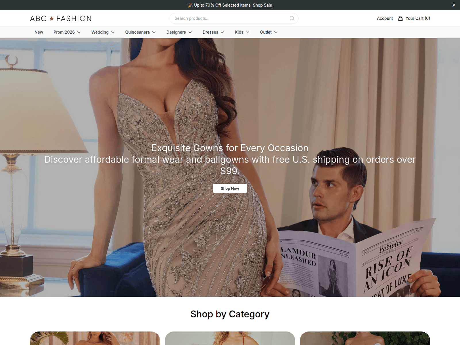 Screenshot of abcfashionstudio.shop