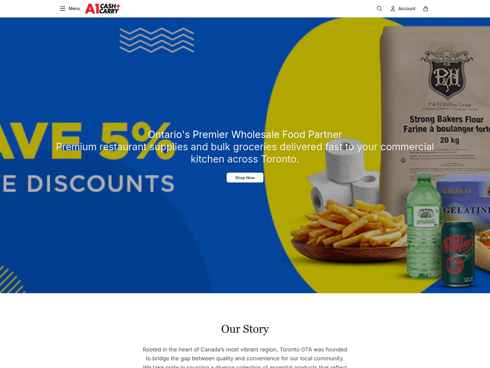 Screenshot of a1cashandcarryfood.shop