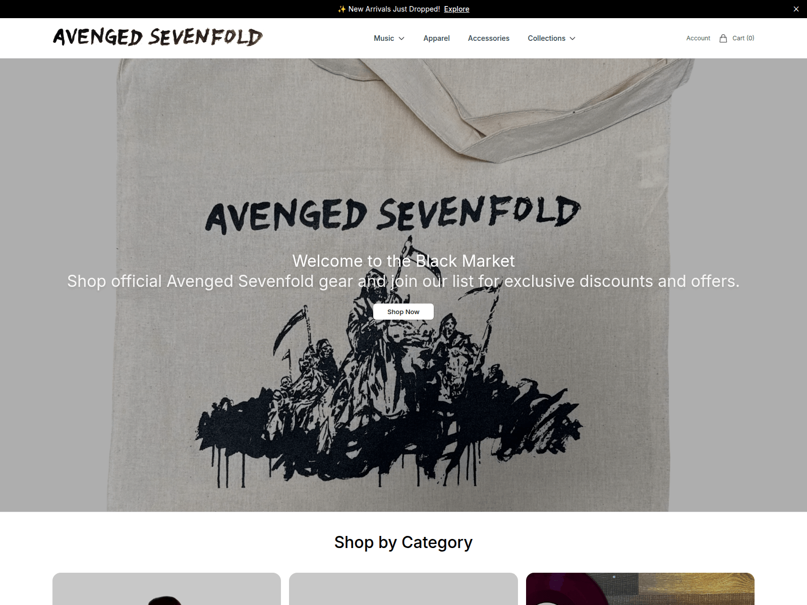 Screenshot of a7xworldofficial.shop