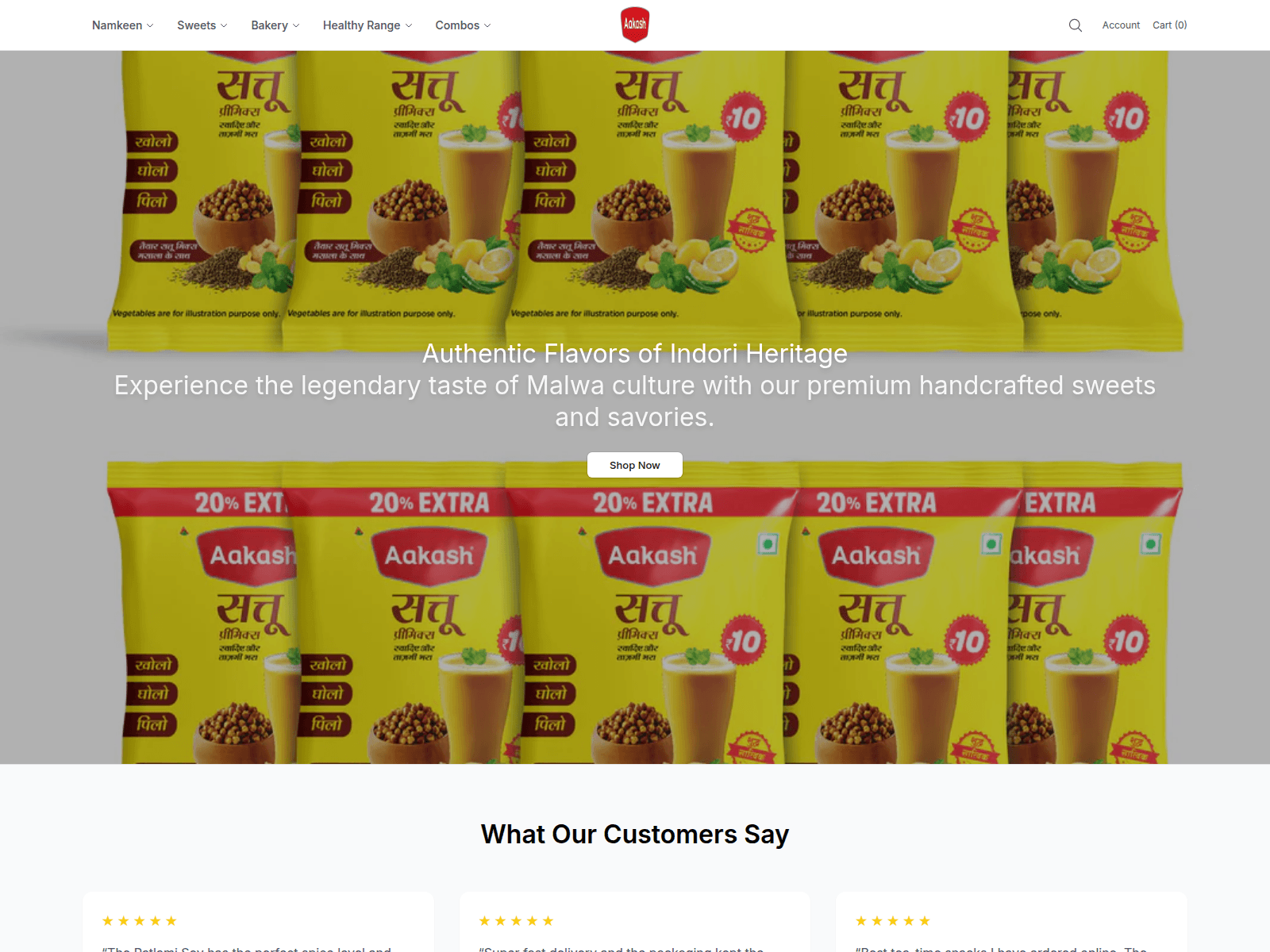 Screenshot of aakashnamkeenworld.shop