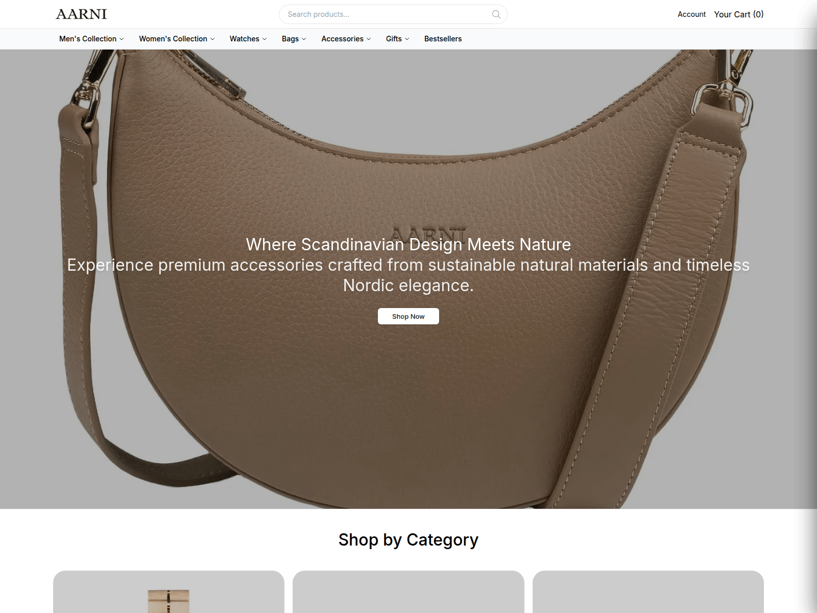 Screenshot of aarniwood.shop