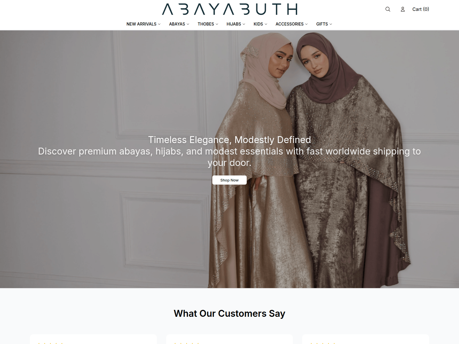 Screenshot of abayabuthboutique.shop