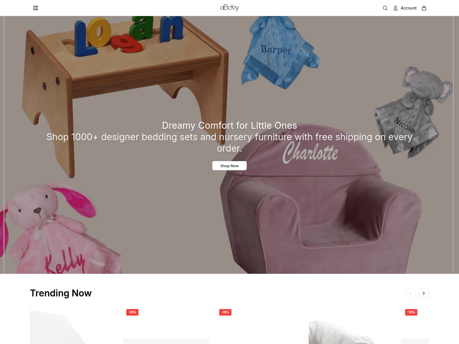 Screenshot of ababyboutique.shop