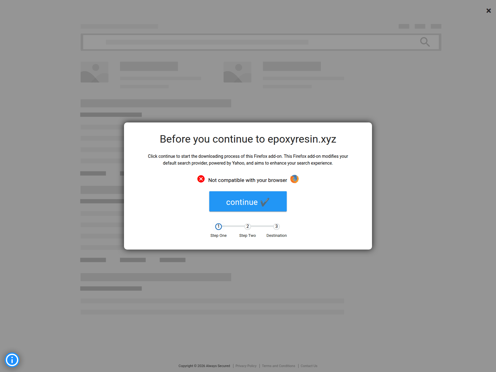 Screenshot von ff.alwayssecuredhub.net