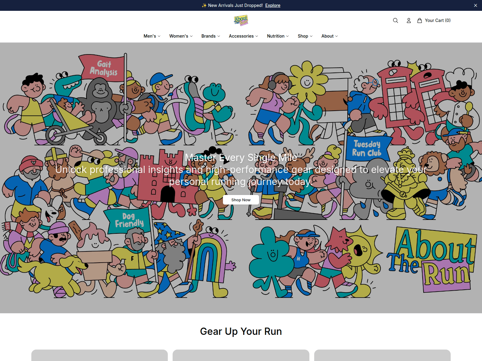 Screenshot of abouttherun.shop