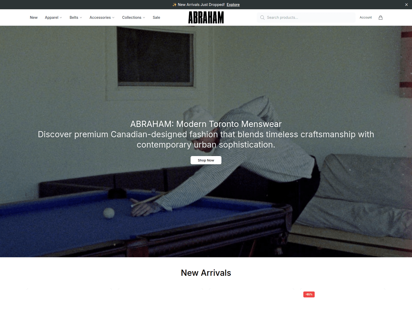 Screenshot of abrhmfashion.shop
