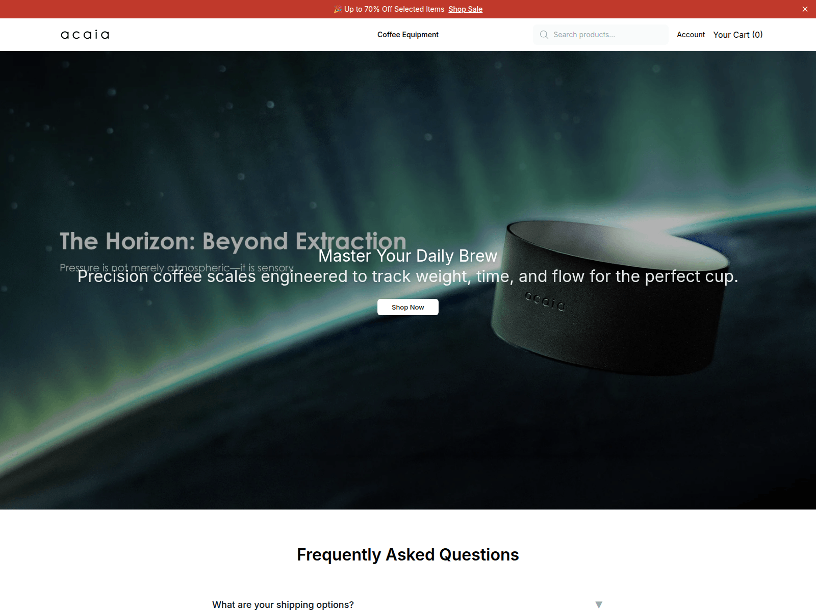 Screenshot of acaia.shop