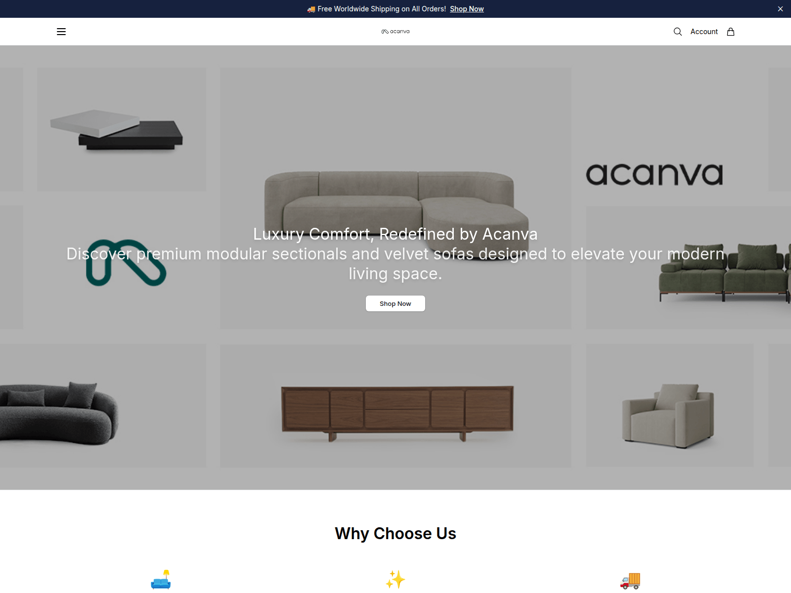 Screenshot of acanvadecor.shop