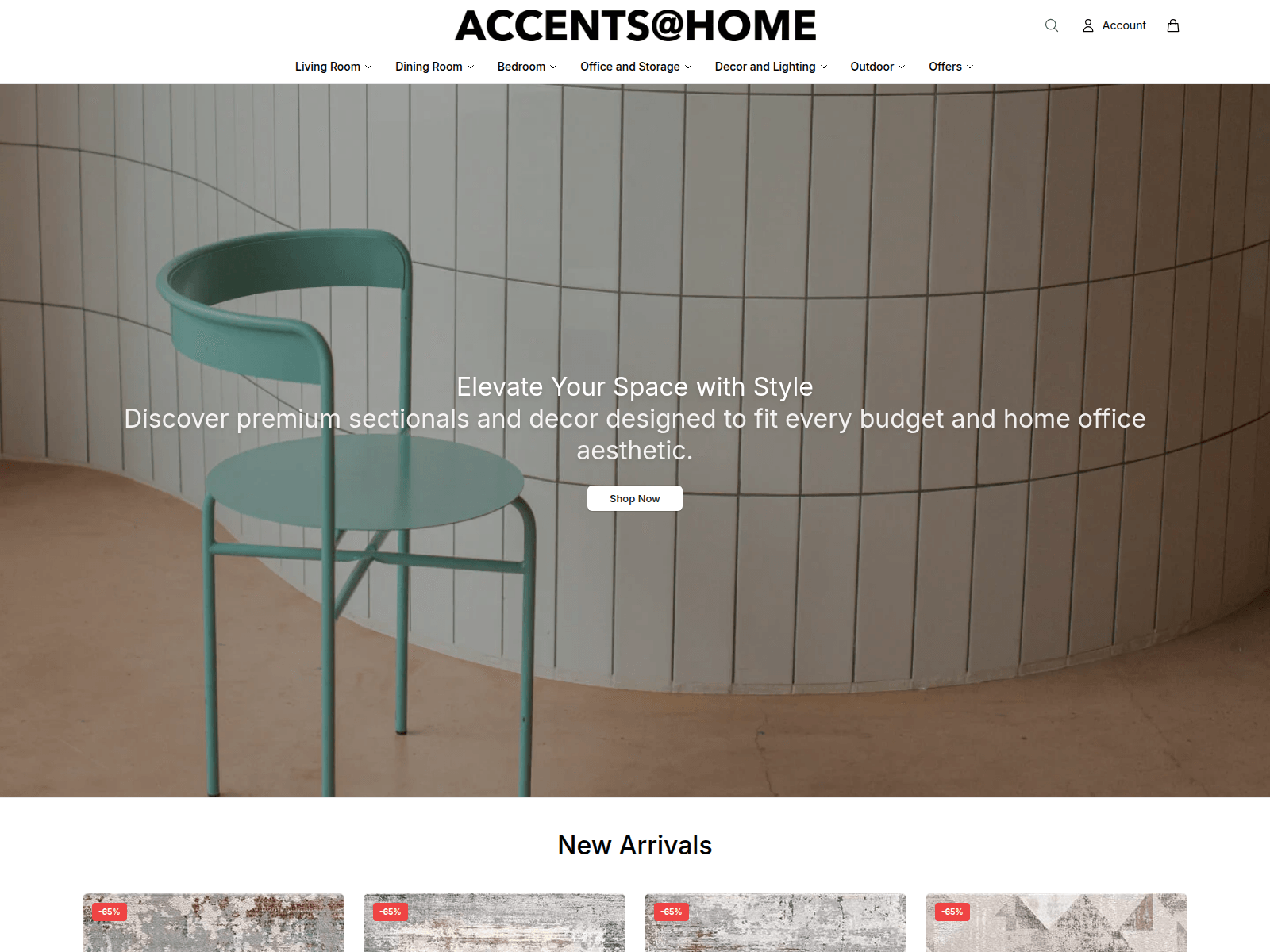 Screenshot of accentsathome.shop