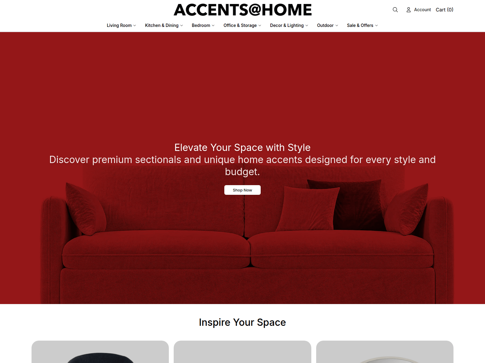Screenshot of accentsathomeco.shop