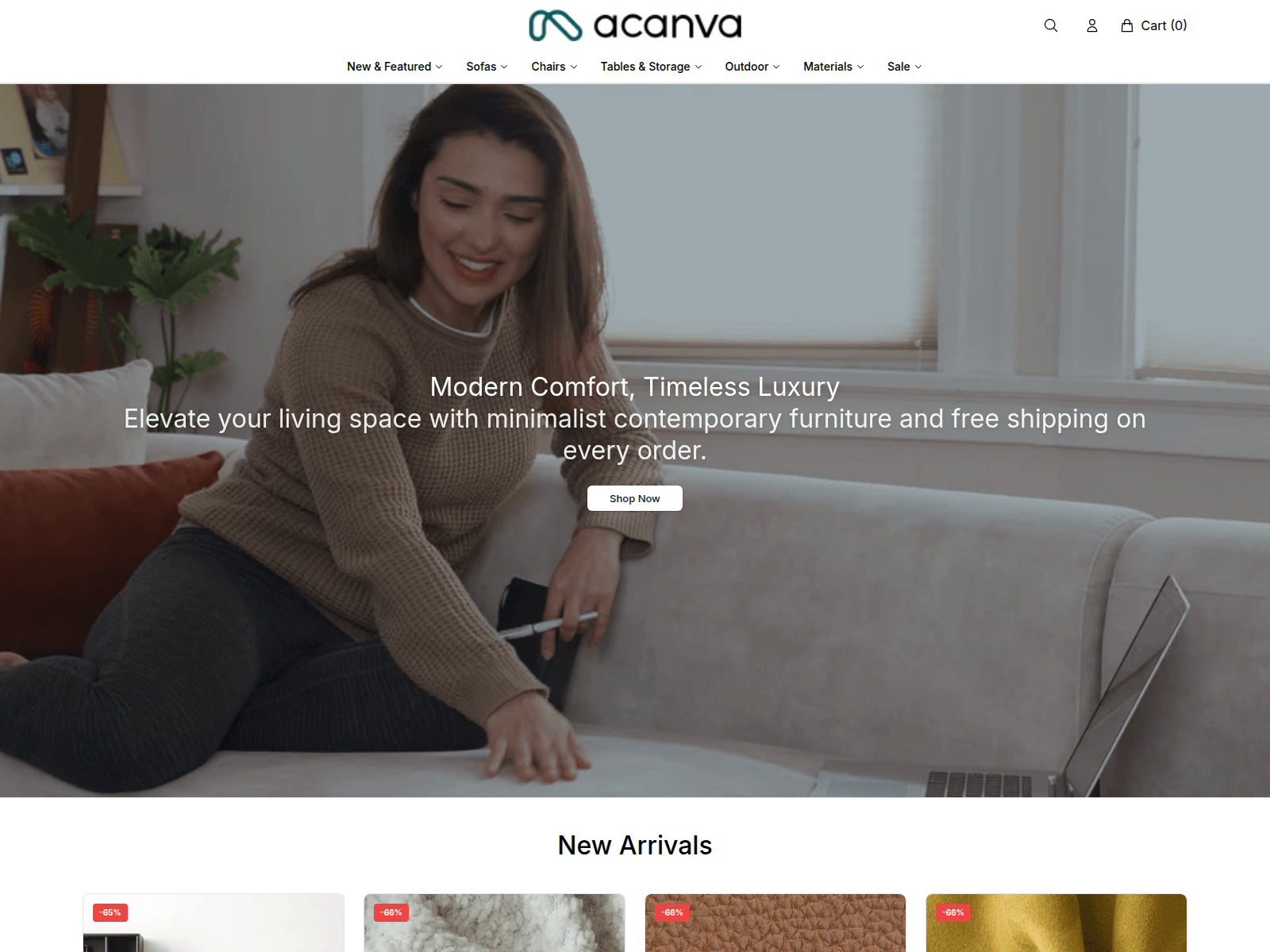 Screenshot of acanvahomeonline.shop