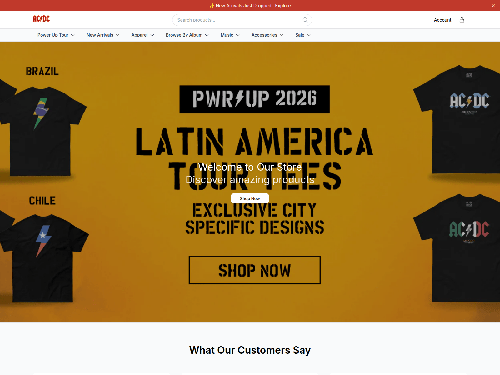 Screenshot of acdcshop.shop