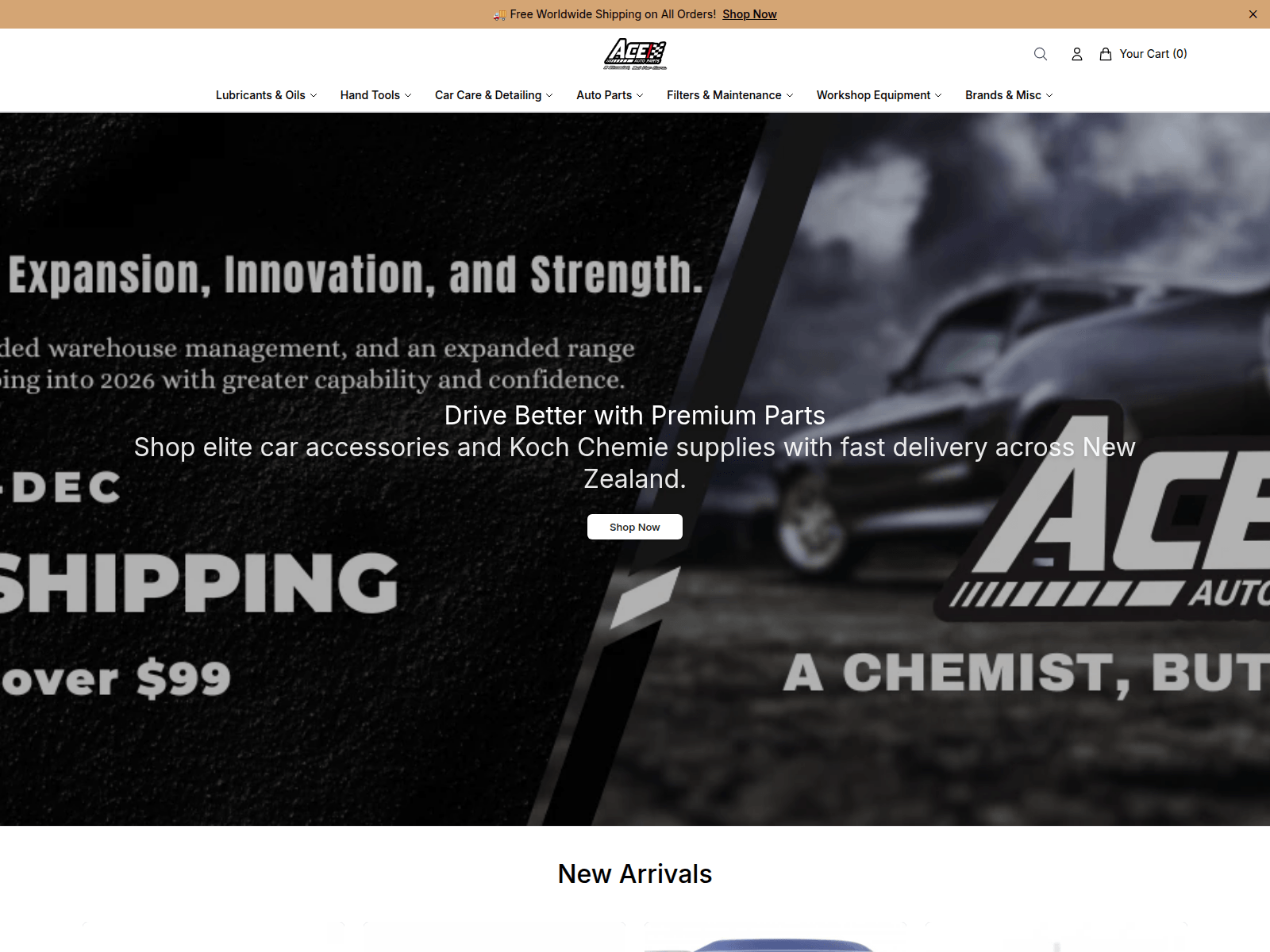 Screenshot of aceautopartsstore.shop