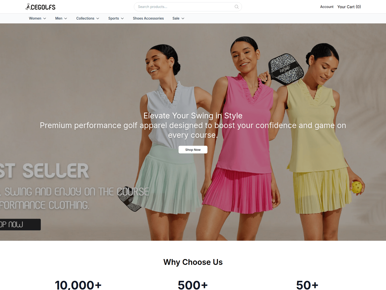 Screenshot of acegolfshq.shop