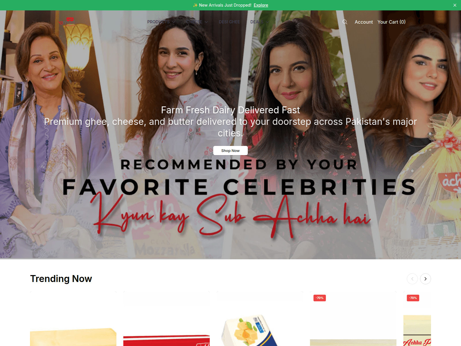 Screenshot of achhacuisine.shop