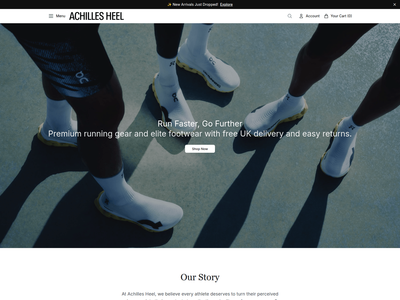 Screenshot of achillesheel.shop