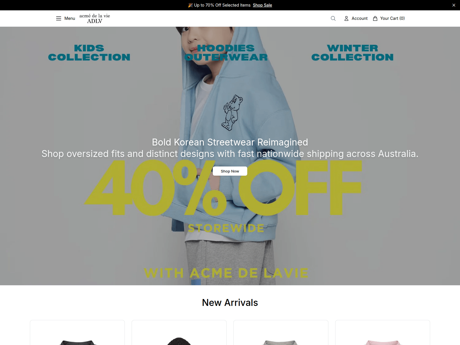 Screenshot of acmedelavieofficial.shop