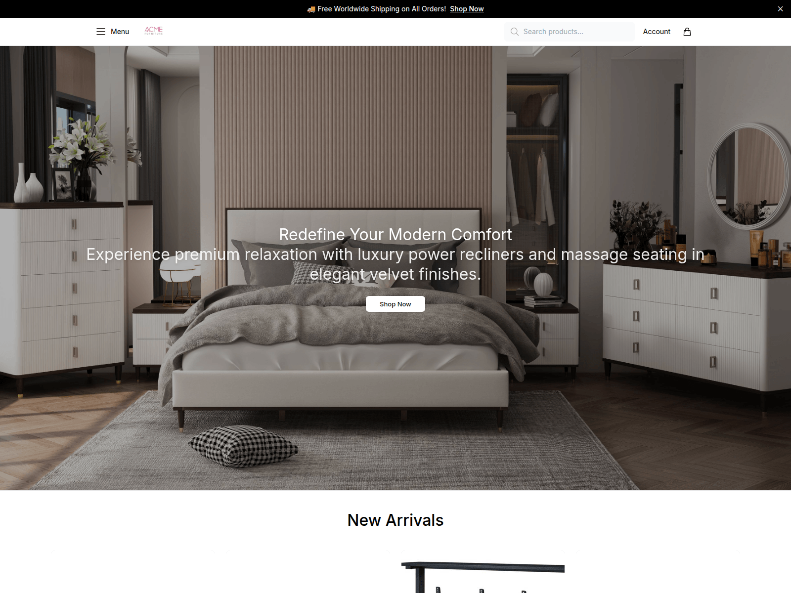 Screenshot of acmefurniturestore.shop