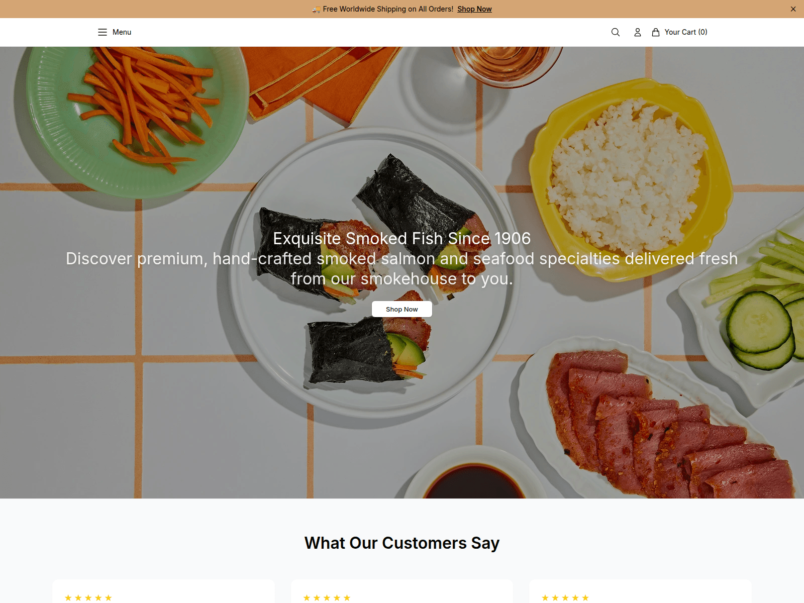 Screenshot of acmesmokedfishshop.shop