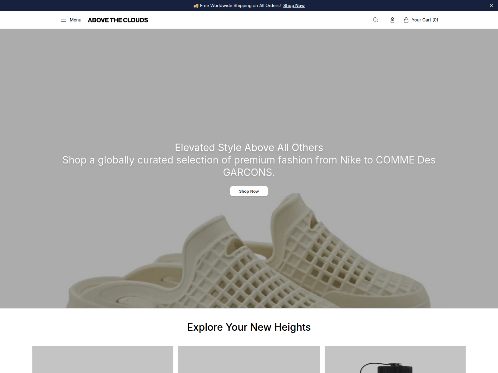 Screenshot of abovethecloudsstudio.shop