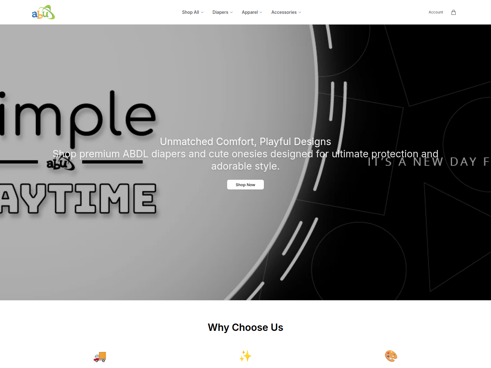 Screenshot of abuniverseofficial.shop