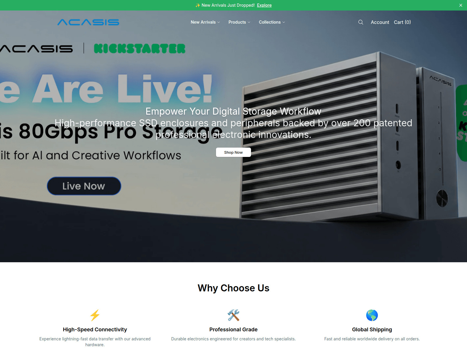 Screenshot of acasisworld.shop