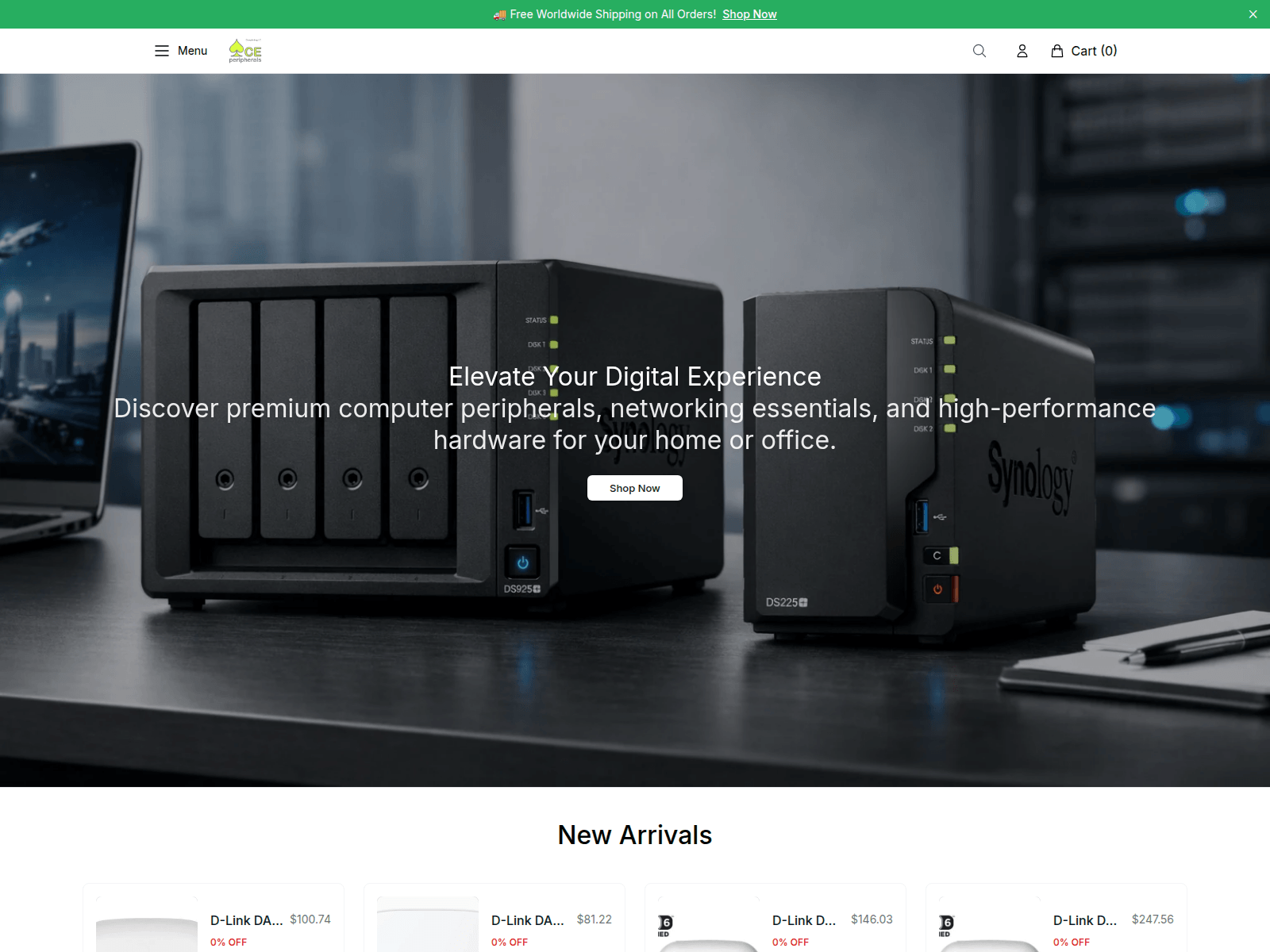 Screenshot of aceperipheralsdirect.shop