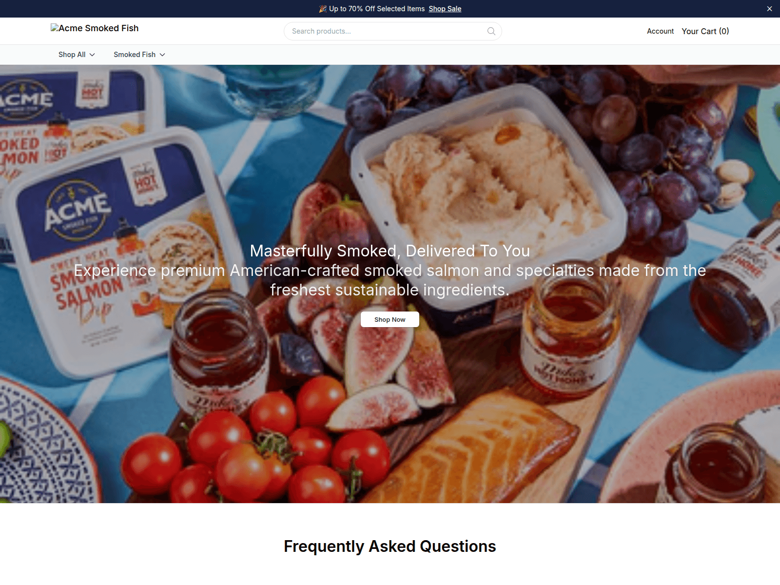 Screenshot of acmesmokedfishonline.shop