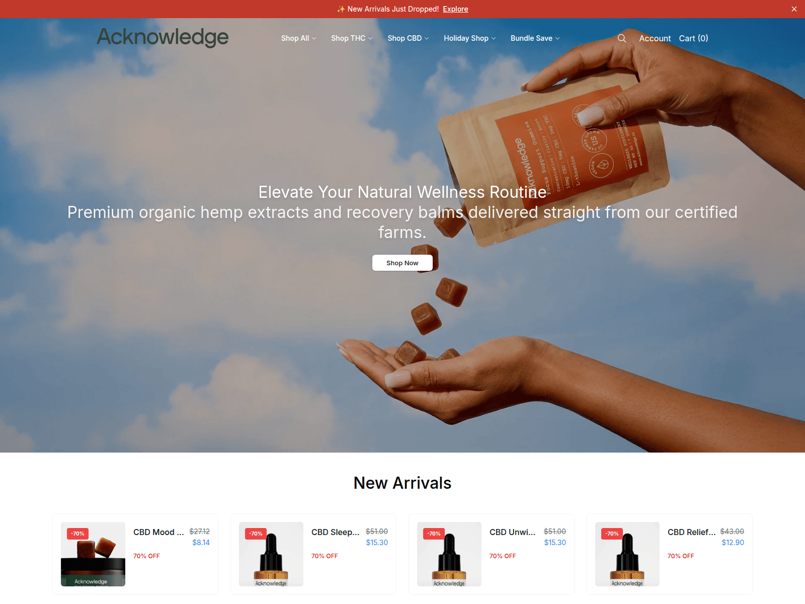Screenshot of acknowledgeplus.shop