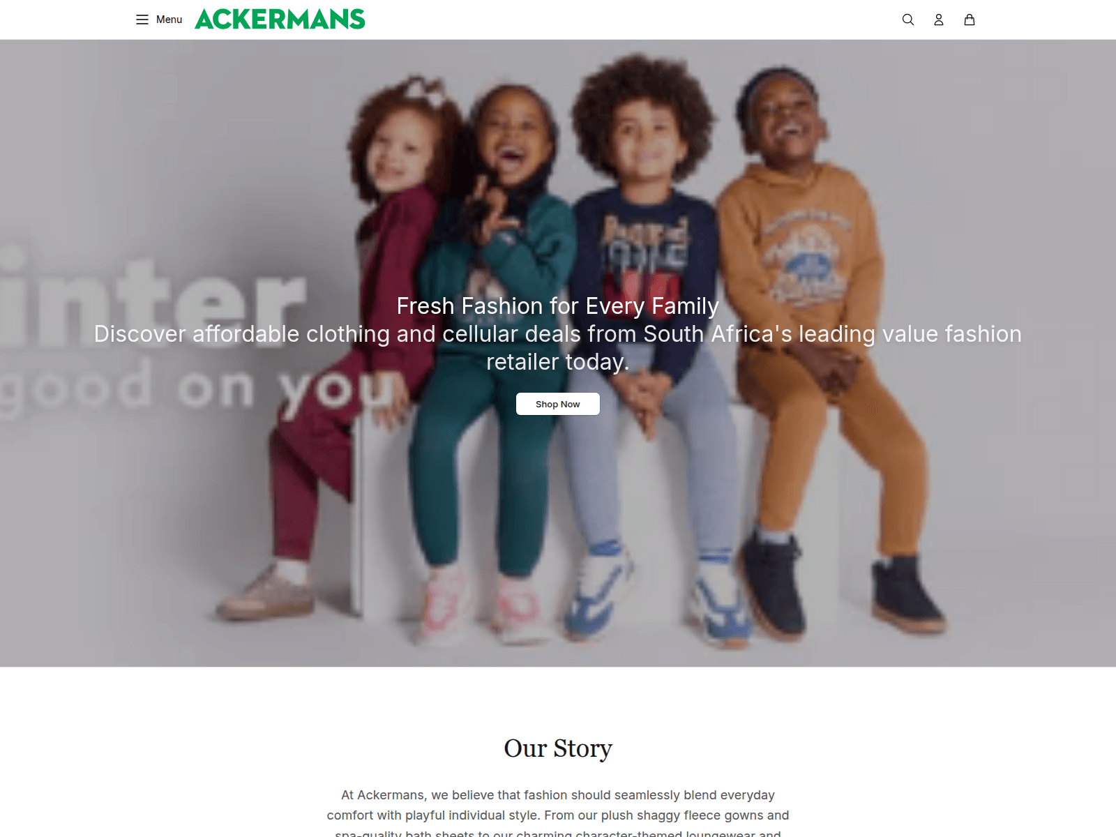 Screenshot of ackermans.shop