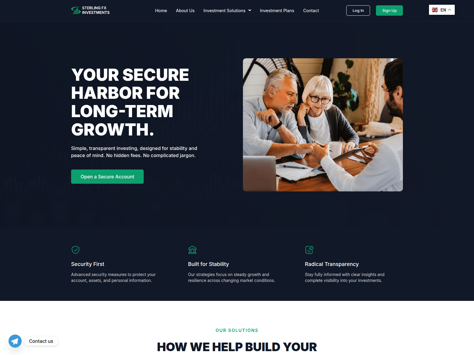 Screenshot of sterlingfxinvestments.com
