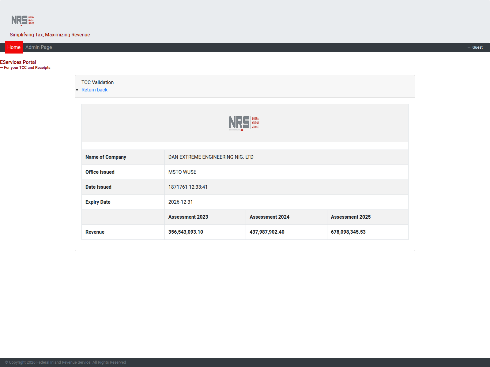 Screenshot of tcc.springtimeflourish.com.ng
