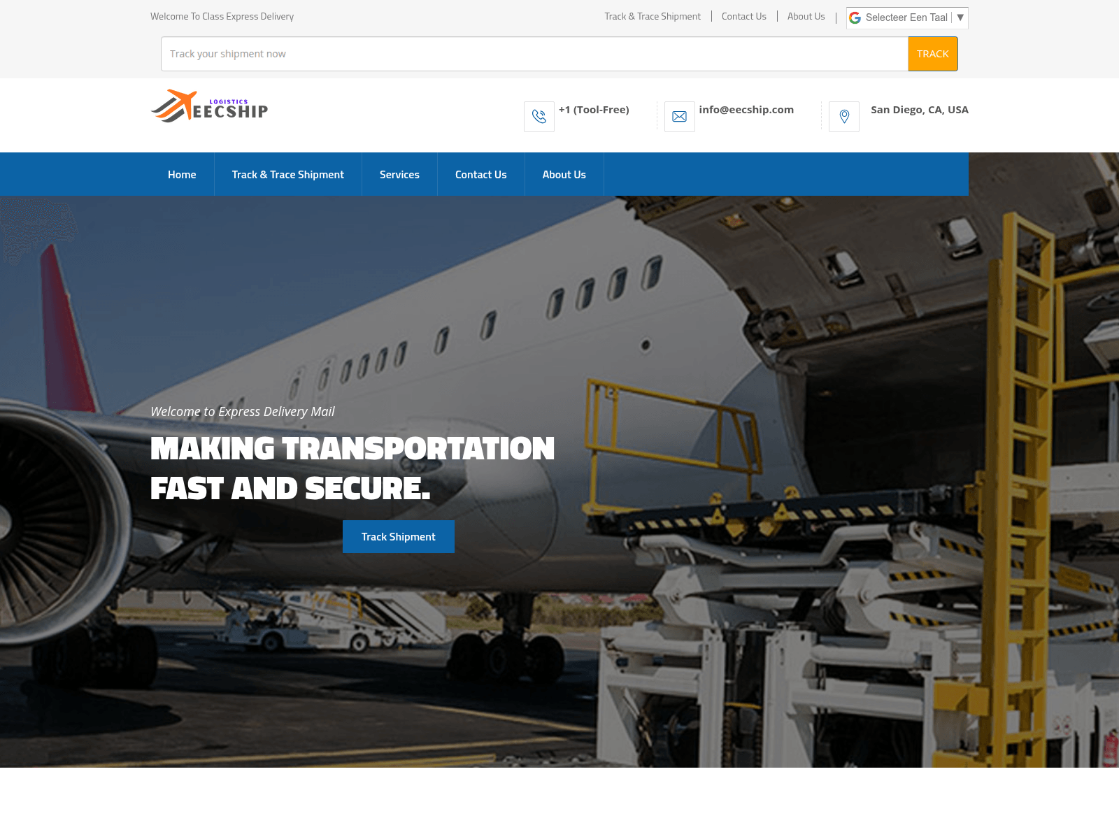 Screenshot of eecship.com