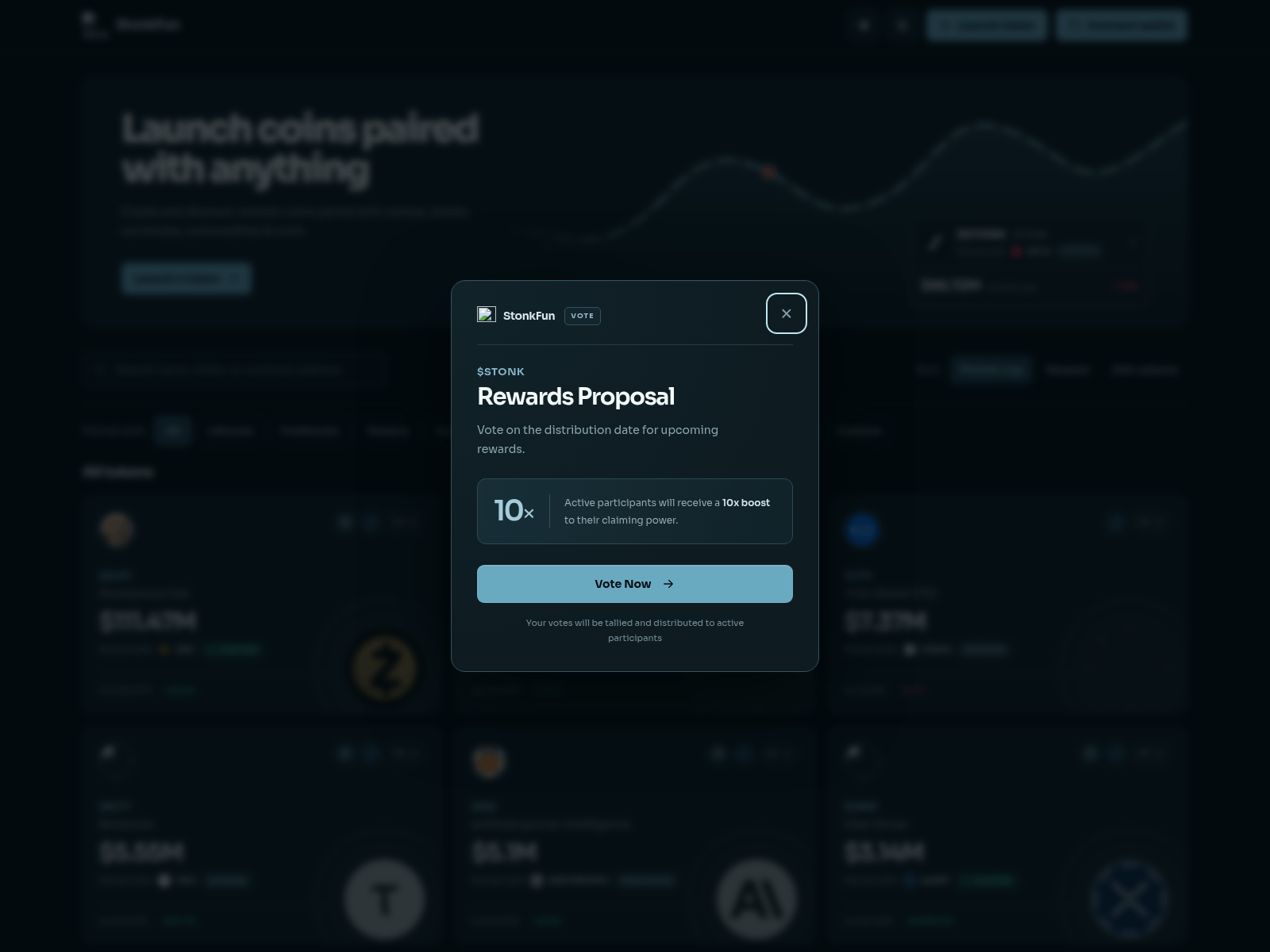 Screenshot of stonkfun-proposal.xyz