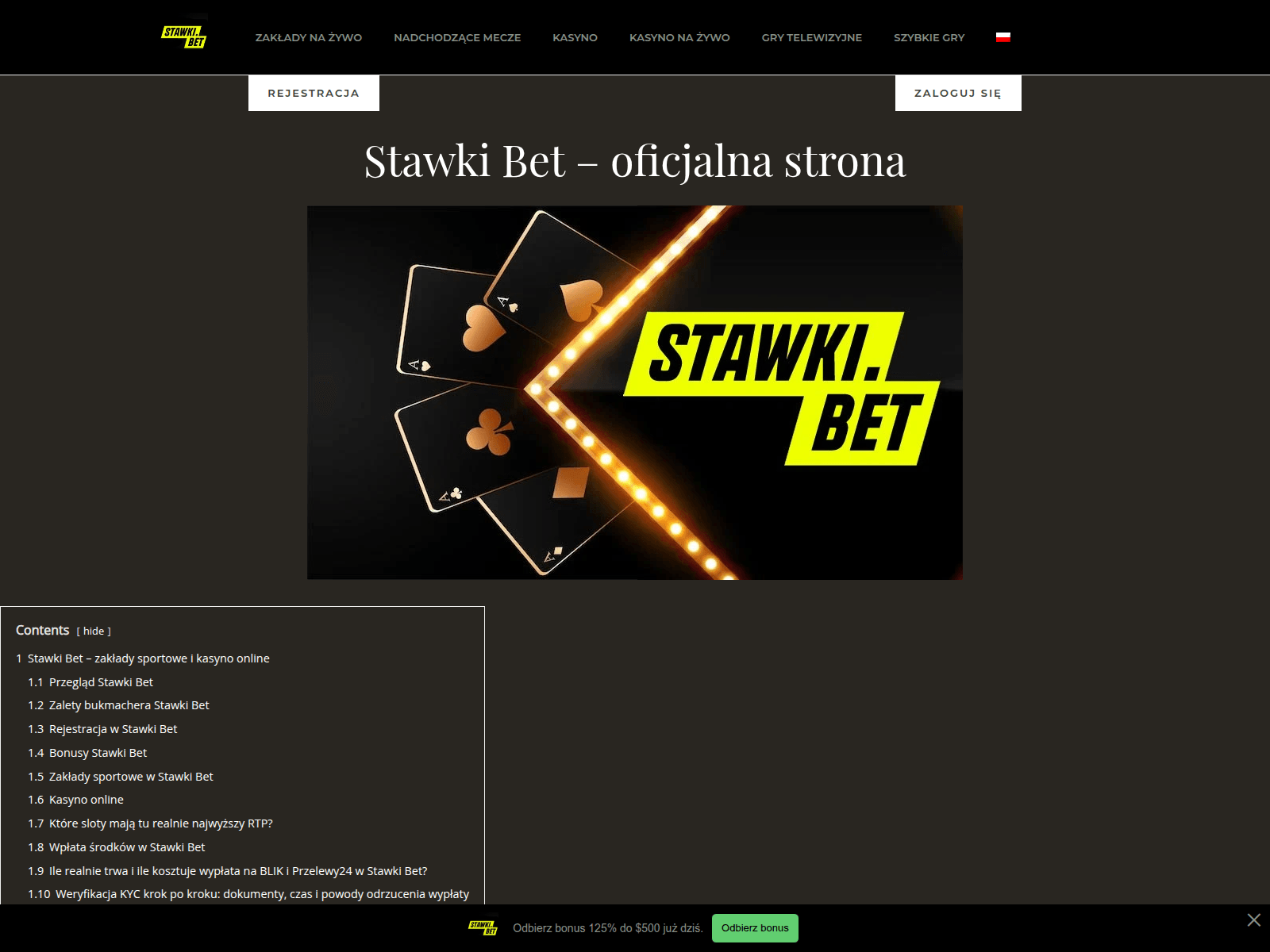 Screenshot of stawki-bett.pl