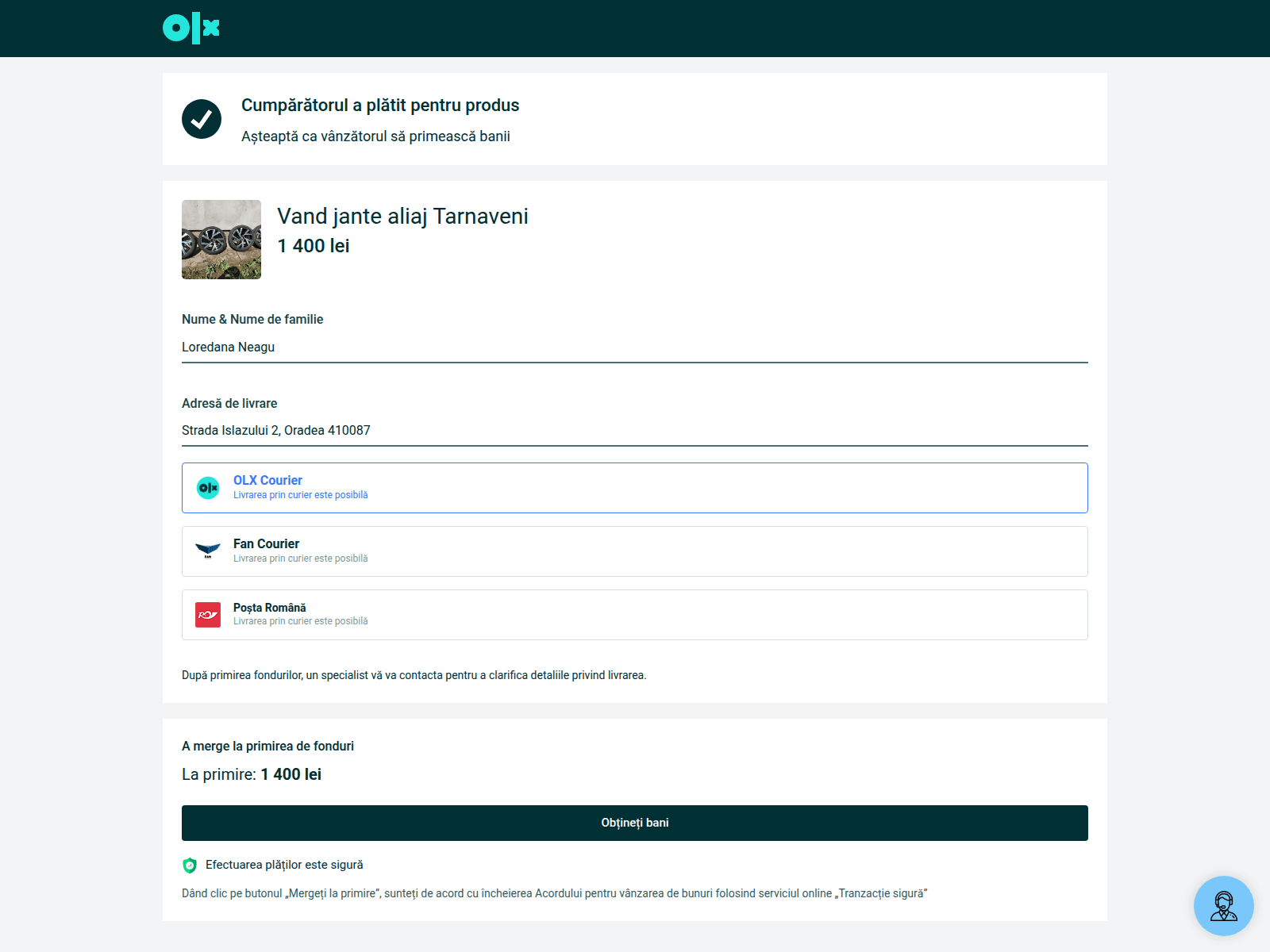Screenshot of confirm-livrare3840.info