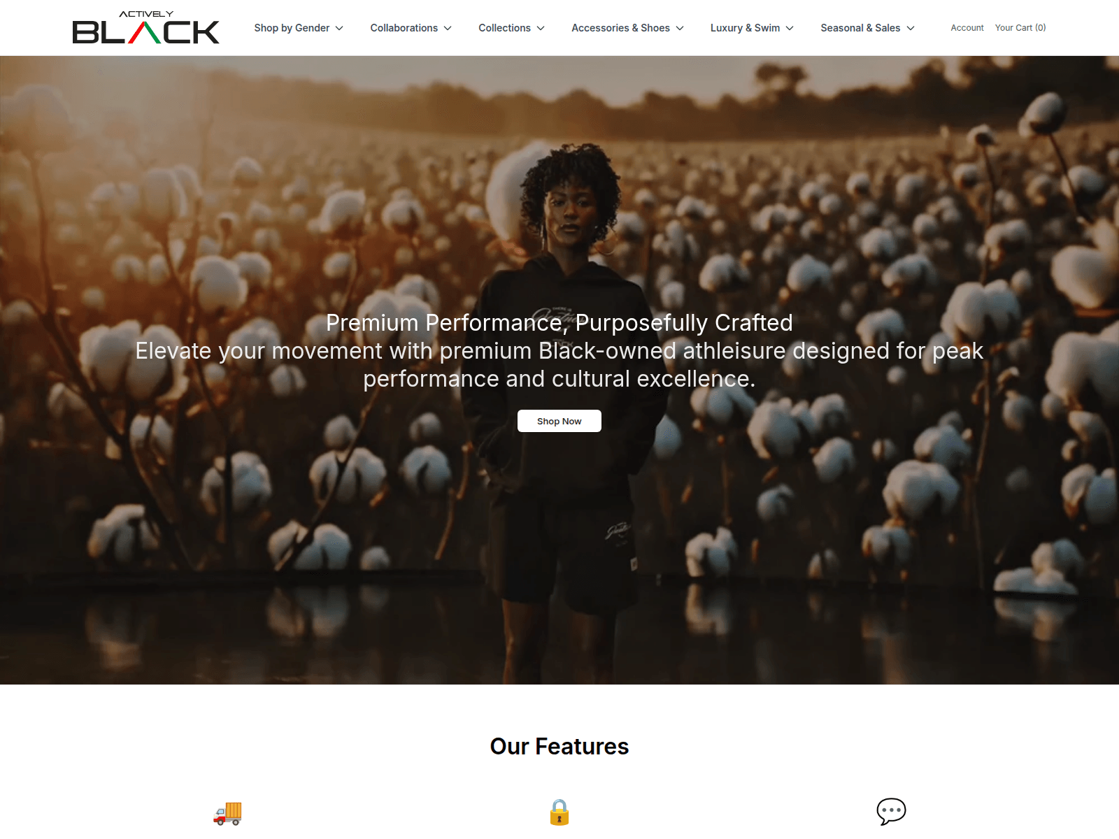 Screenshot of activelyblack.shop