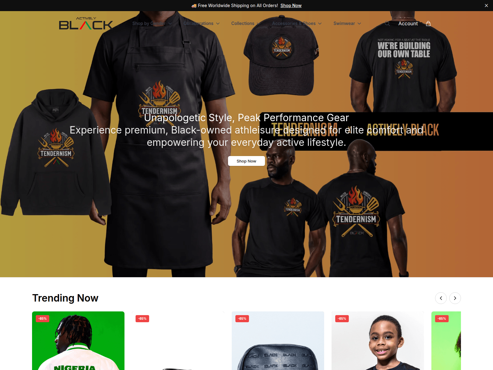 Screenshot of activelyblackshop.shop