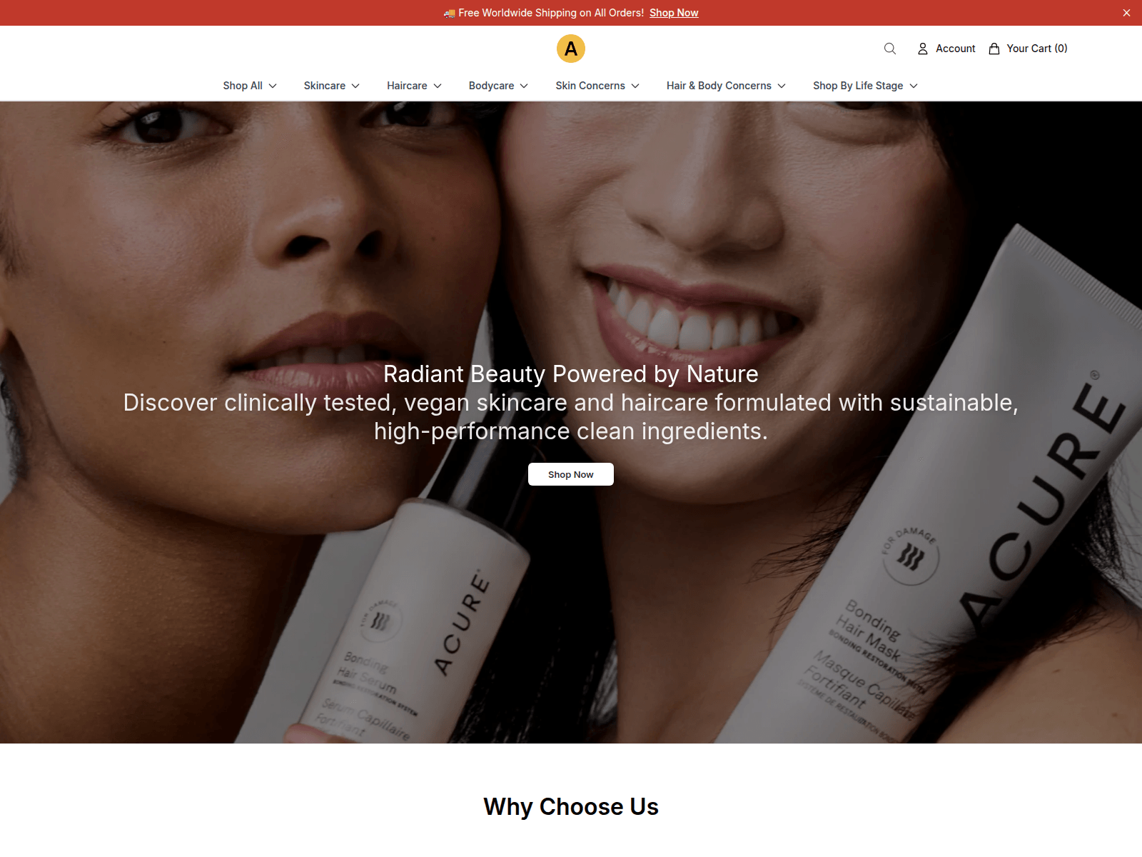 Screenshot of acurebeauty.shop