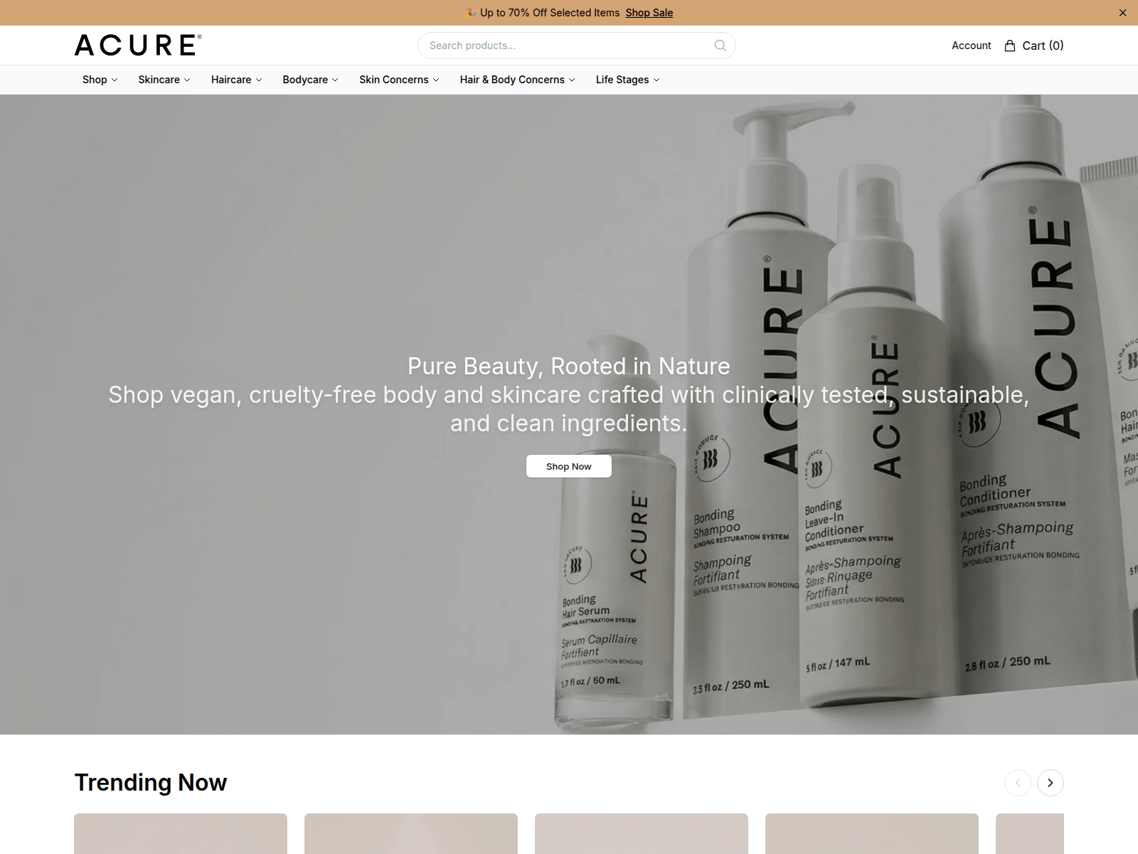 Screenshot of acureofficial.shop