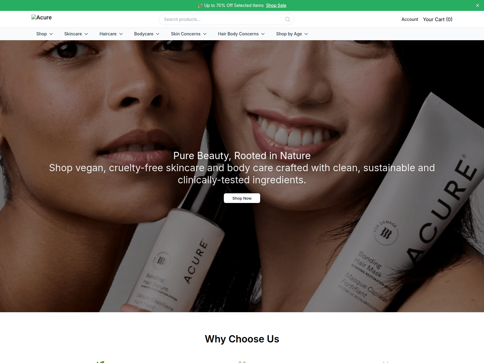 Screenshot of acurestore.shop