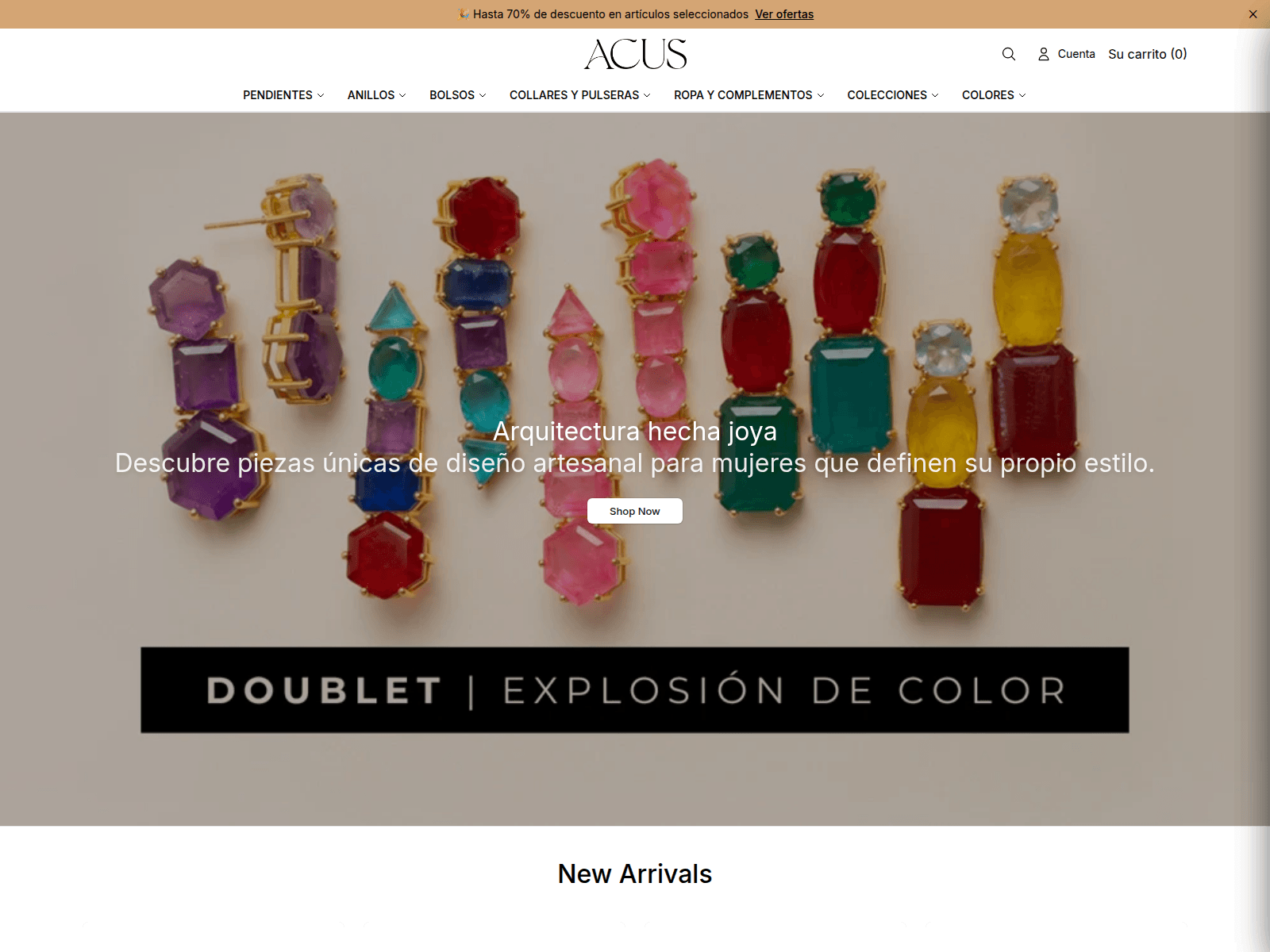 Screenshot of acusboutique.shop