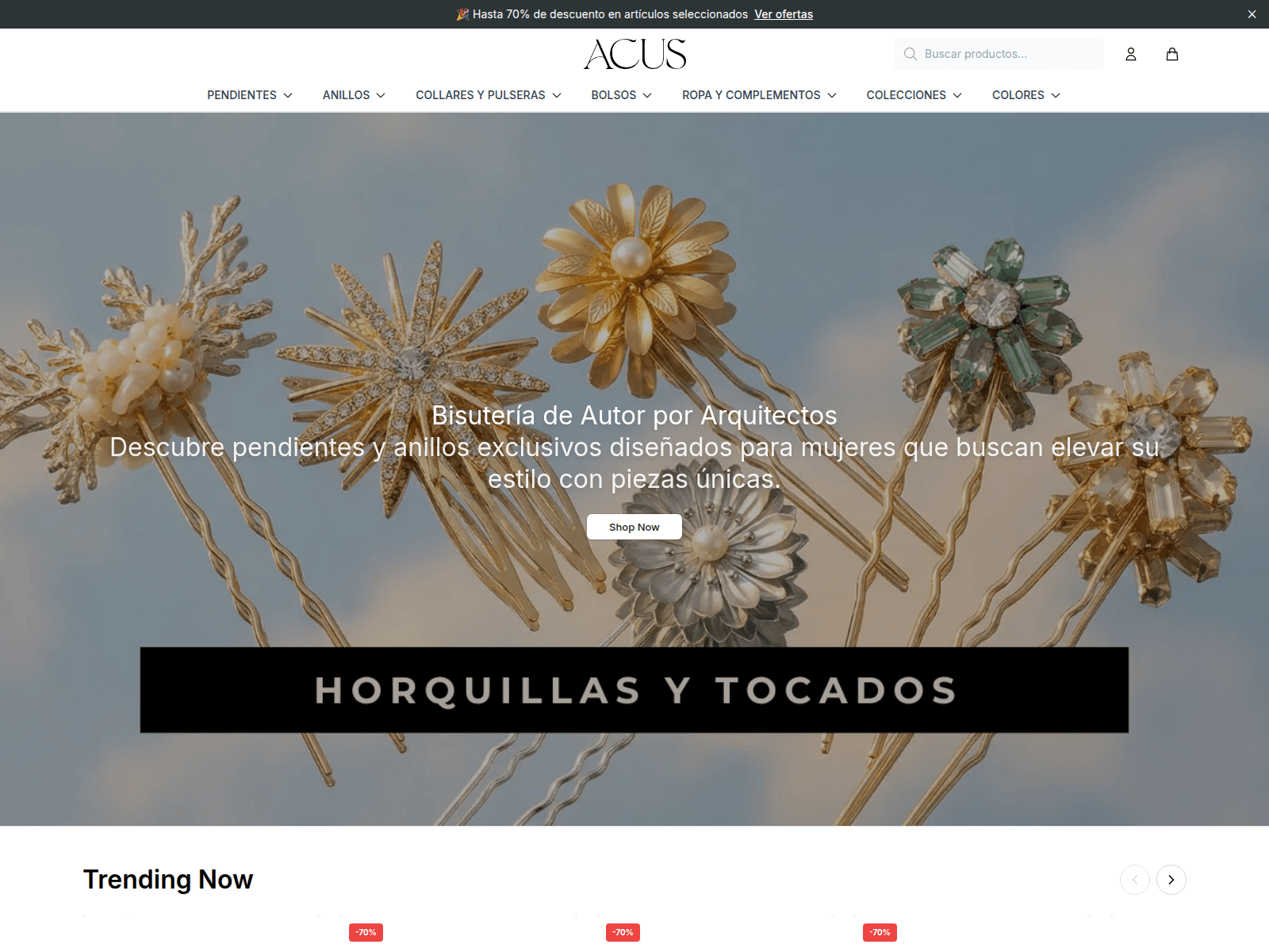 Screenshot of acuscollection.shop