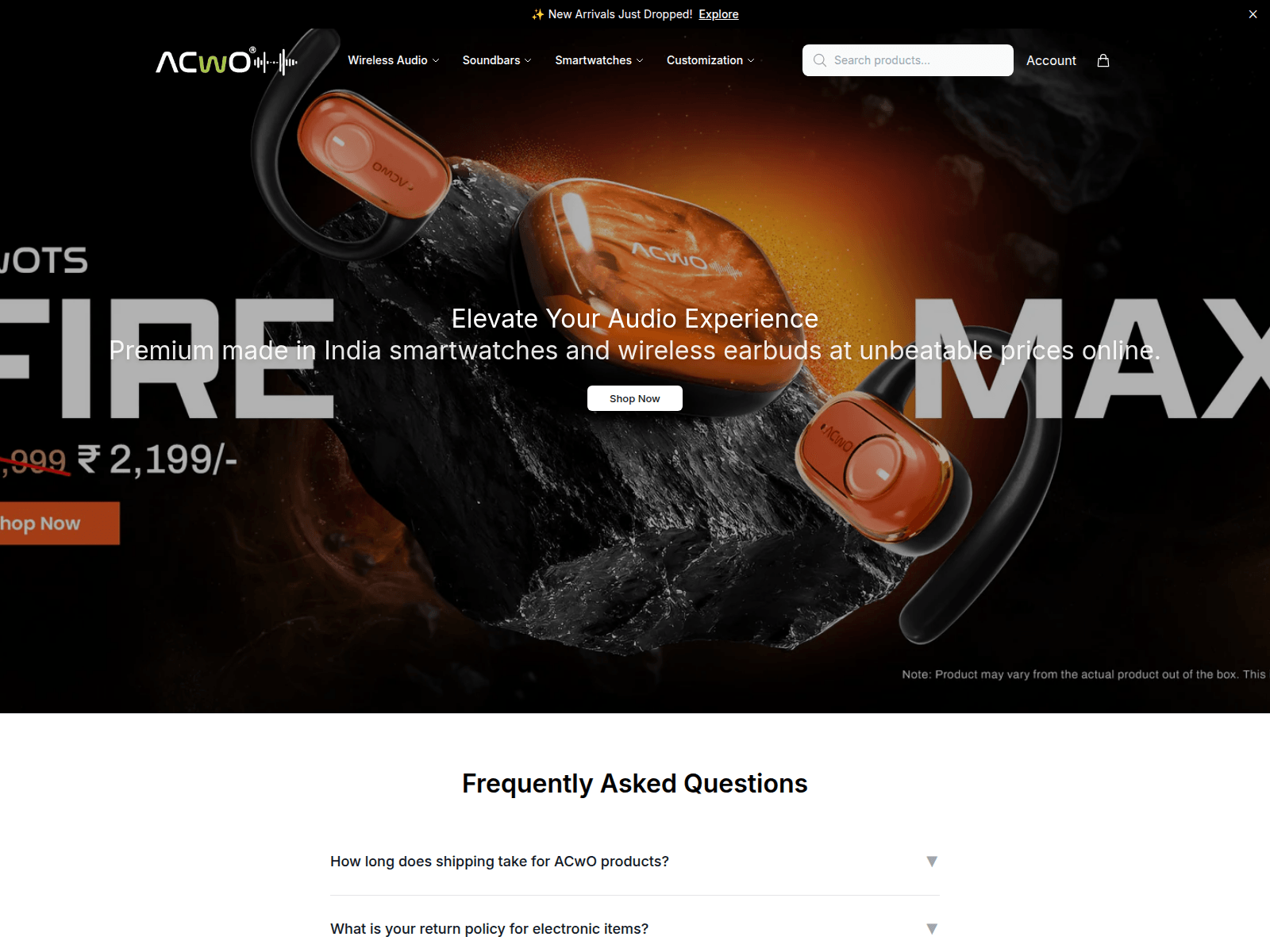 Screenshot of acwogear.shop