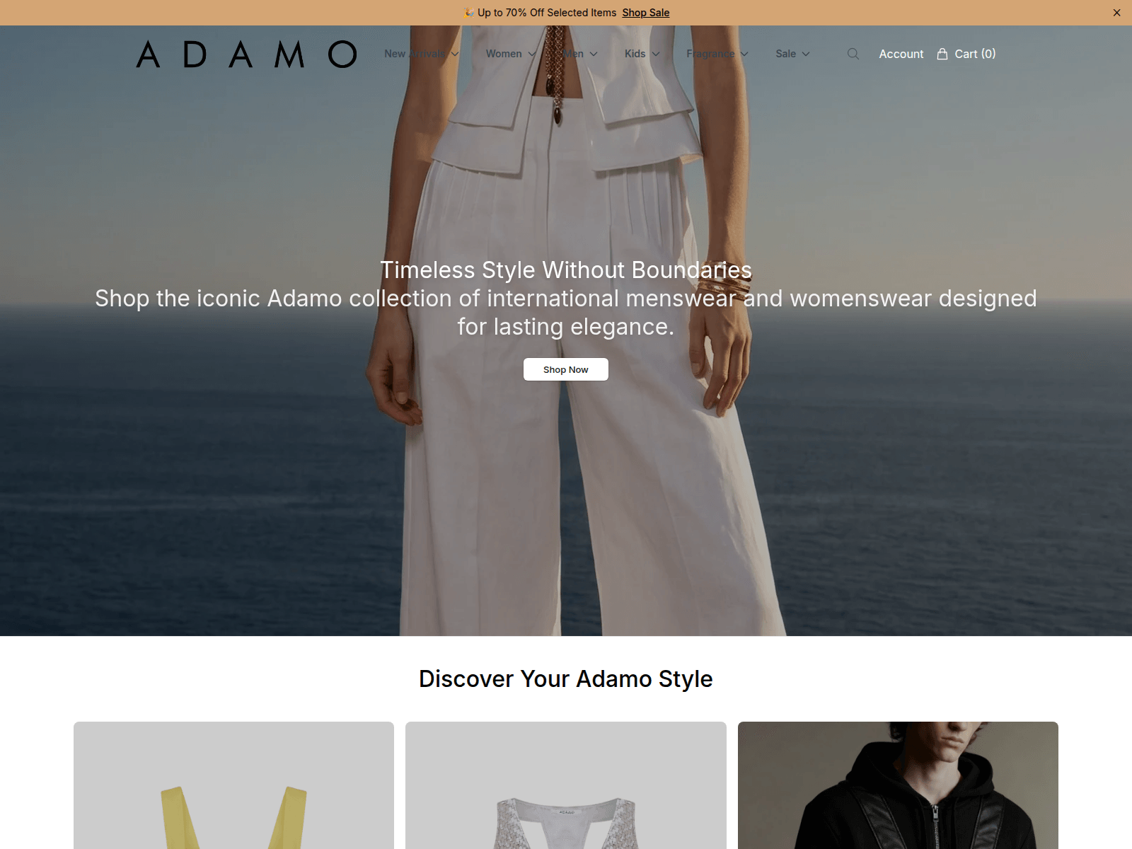 Screenshot of adamofashion.shop