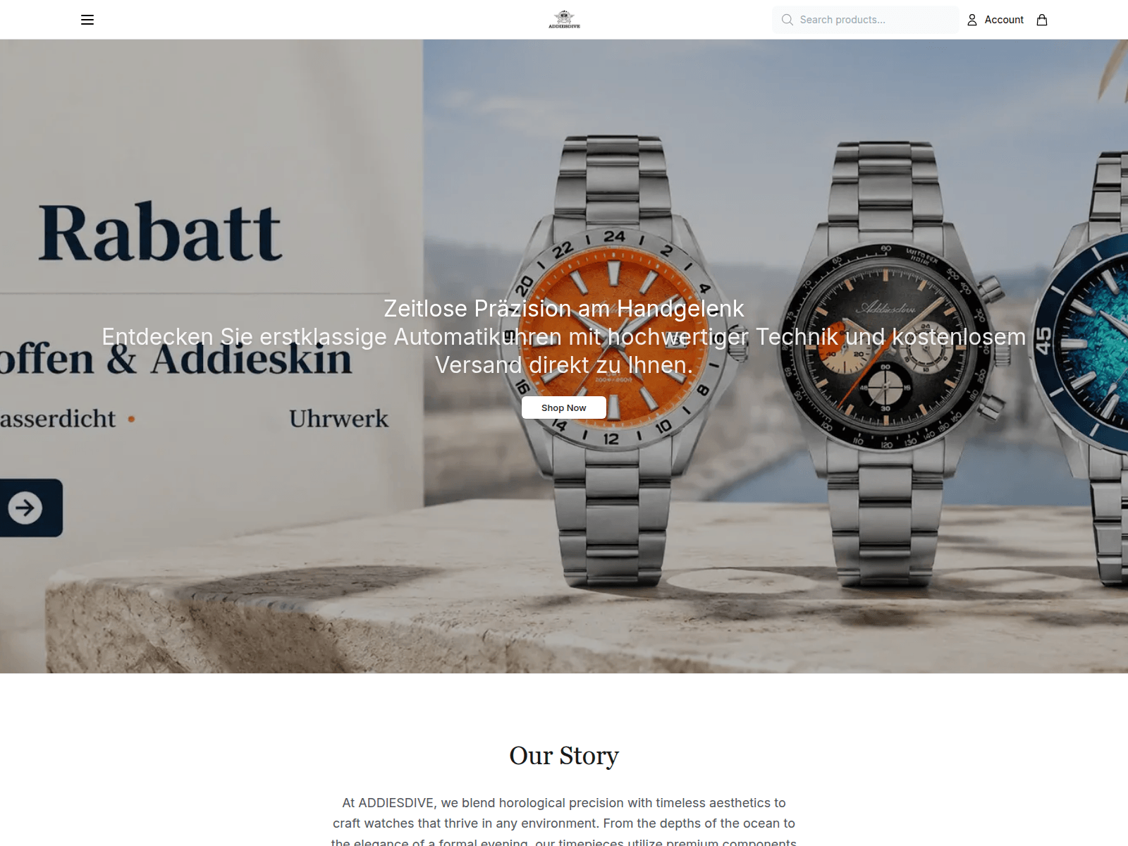 Screenshot of addiesdivewatcheshq.shop