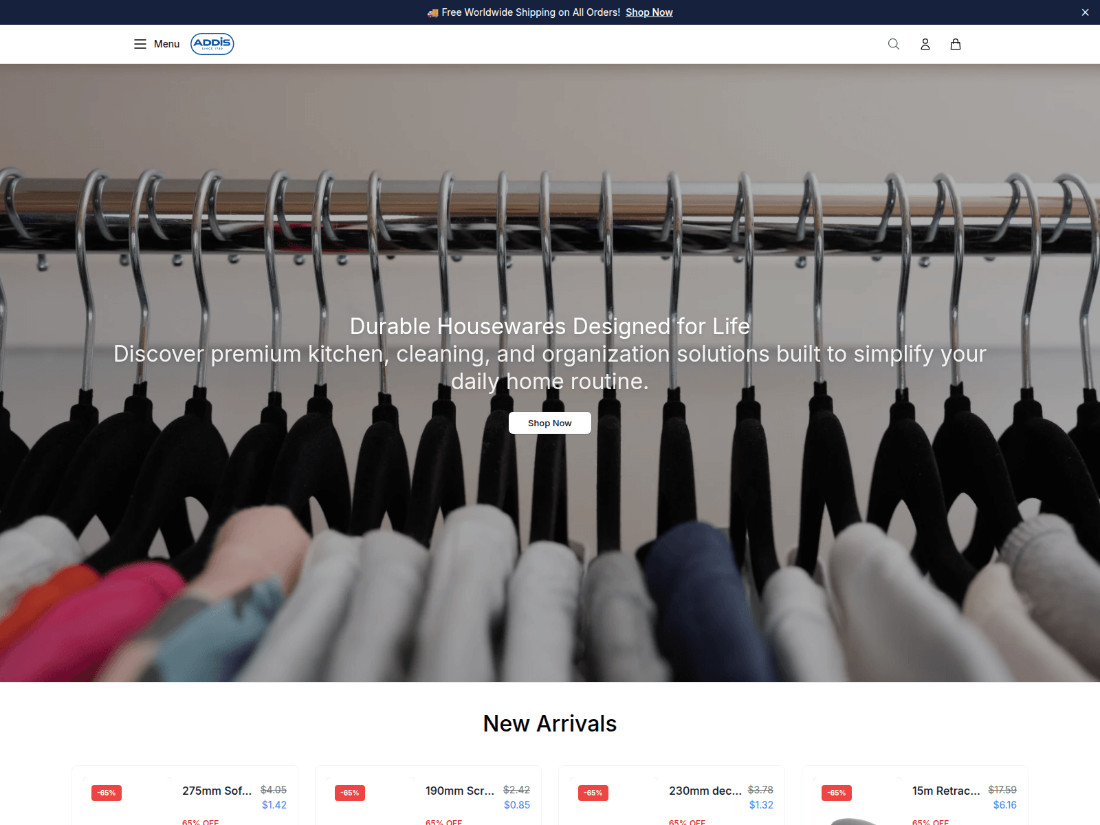 Screenshot of addishome.shop
